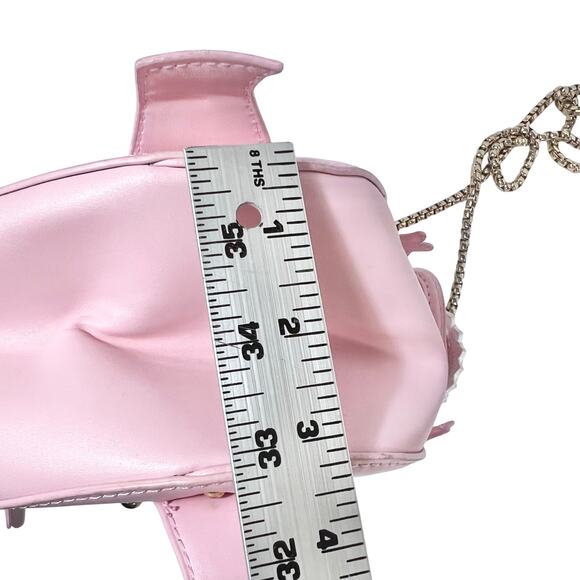 Cute Cartoon Dinosaur Shoulder Bag Pink PU Chain Strap Purse Handbag Clutch Bag - Picture 13 of 13
